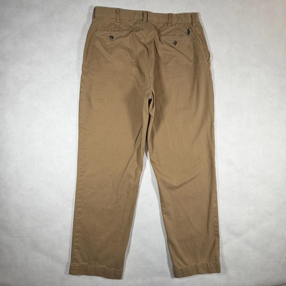 Polo‎ Ralph Lauren Prospect Pant Mens 35x32 Khaki Tan Cotton Chino Straight Leg